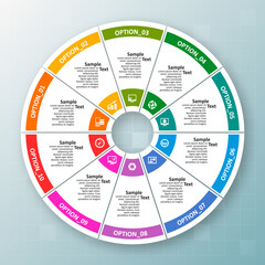 Abstract 3D Paper Infographics. Business template .Vector illustration