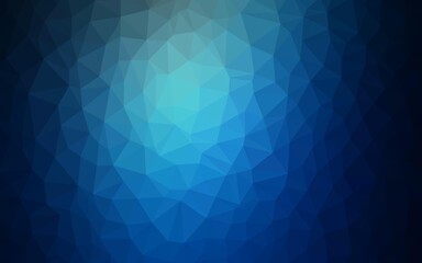 Dark BLUE vector polygon abstract layout. Modern abstract illustration with triangles. A new texture for your web site.