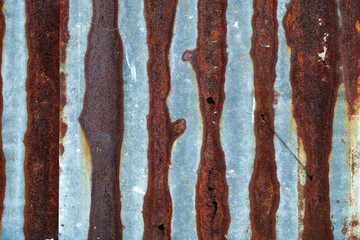 old and rusty galvanized sheet