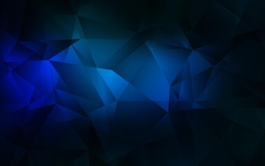 Dark BLUE vector abstract polygonal background. A completely new color illustration in a polygonal style. A new texture for your web site.