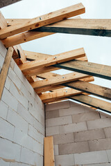 construction of the house roof structure