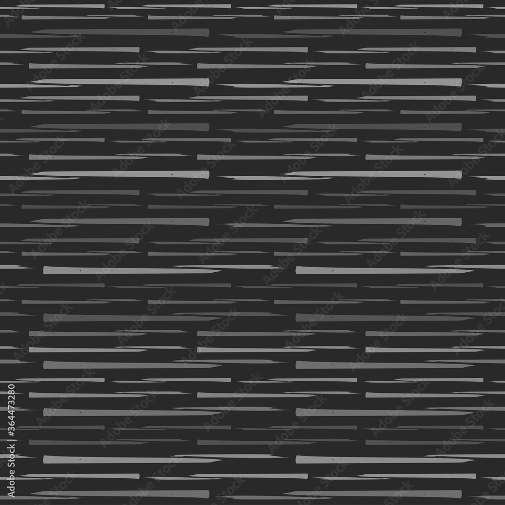 Poster seamless texture of horizontal lines, vector pattern of digital waves, white stripes on black backgr