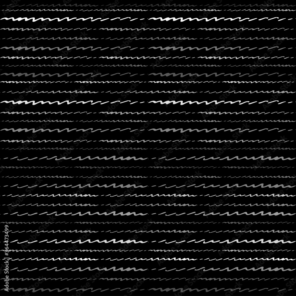 Aufkleber seamless texture of horizontal lines, vector pattern of digital waves, white stripes on black backgr