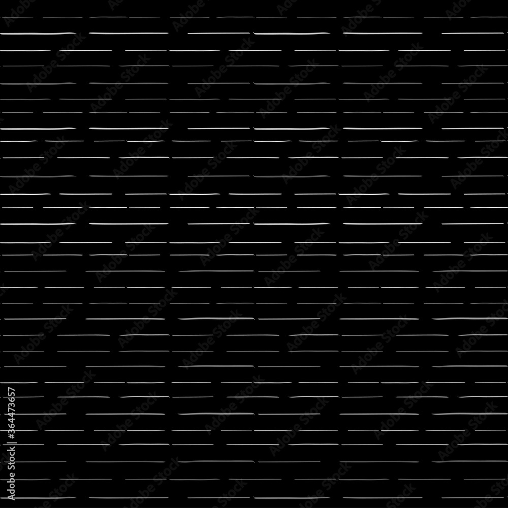 Aufkleber seamless texture of horizontal lines, vector pattern of digital waves, white stripes on black backgr