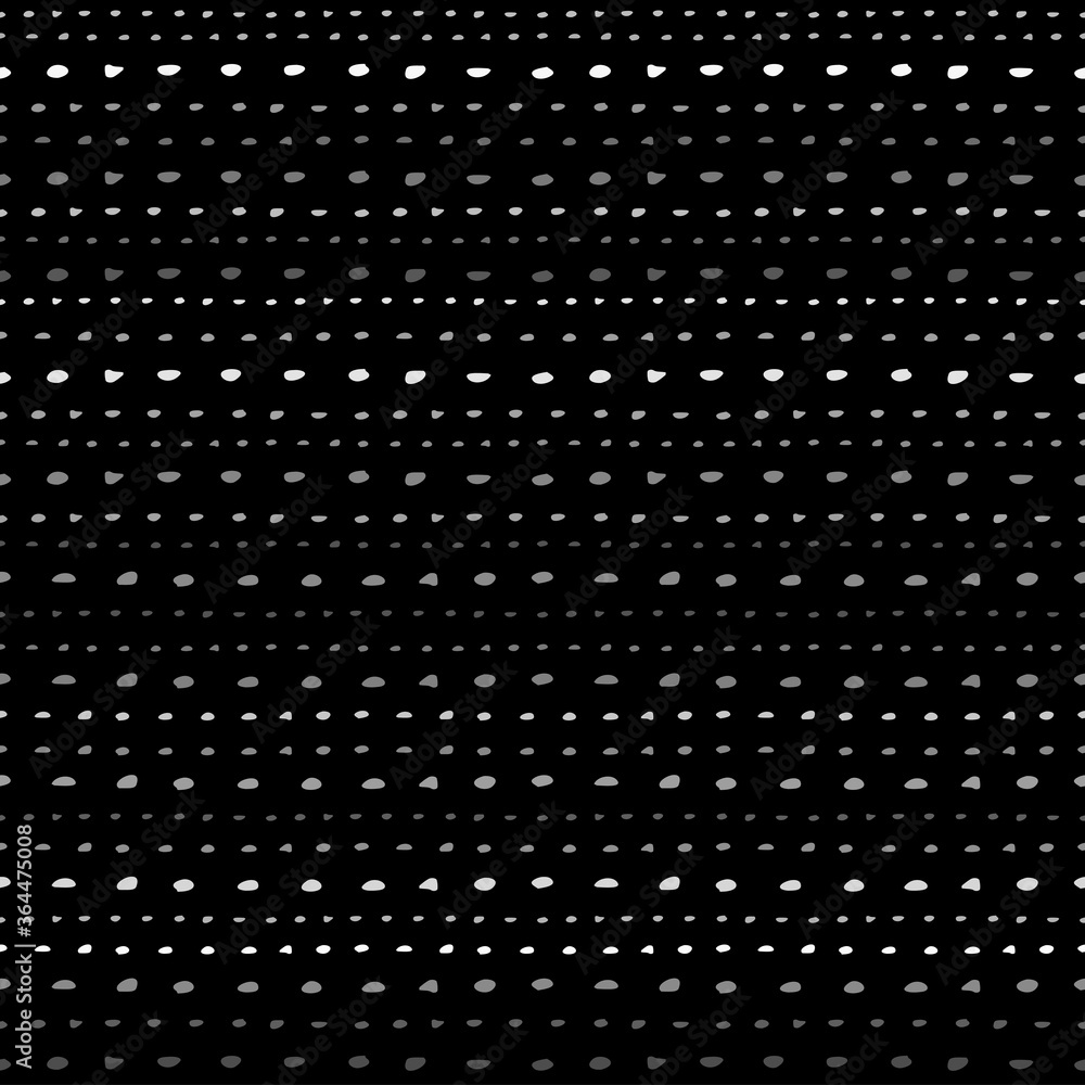 Poster Seamless Texture of Horizontal lines, vector pattern of digital waves, white stripes on black background, texture design template