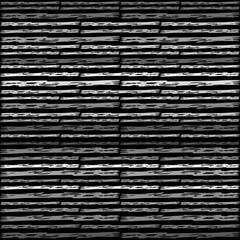 Seamless Texture of Horizontal lines, vector pattern of digital waves, white stripes on black background, texture design template