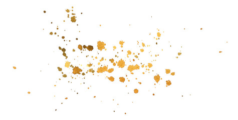 Hand drawn watercolor brown (yellow) splash isolated on a white background.	