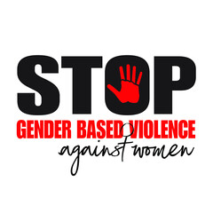 Stop gender based violence against women logo