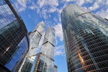 Fototapeta na wymiar Skyscrapers of Moscow-city 2