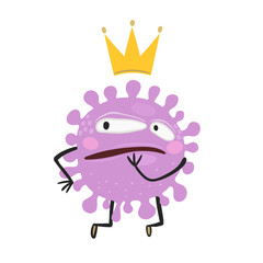 Character shaped cell of a pensive virus ikon