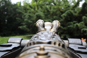 old ornament on the cannon