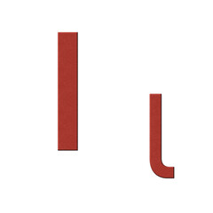 Greek alphabet red leather texture, Alpha