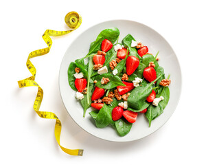 Healthy dieting strawberry salad