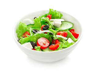 Traditional healthy and tasty greek salad