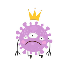 Character shaped cell of a sad virus ikon