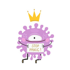 Character shaped cell of a fun virus ikon