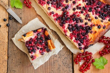 Johannisbeeren Kuchen Blechkuchen Beeren Beerenkuchen