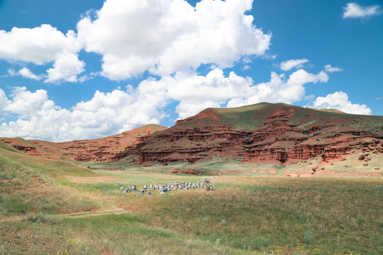 Great view of Narman fairy chimneys.erzurum
