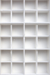 White pastic panel with squere cells