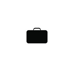Briefcase icon. Business bag sign. Baggage symbol. Black and white vector graphics.