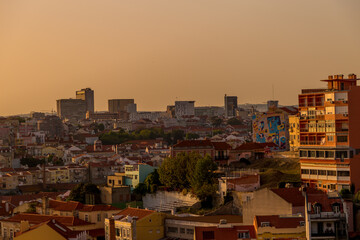 Lisboa Lisbon sunset, capital of Portugal 