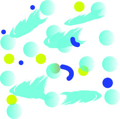 Colored bright brush strokes for the children`s background, vector abstract image. Beautiful texture of brush strokes and lines for design of packaging or postcard.