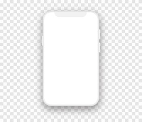 White mobile phone mockup.