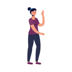 young woman female walking character