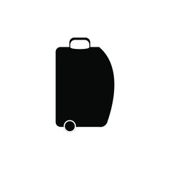Travel bag sign icon. Baggage symbol. Black and white vector graphics.