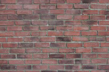 Brick wall. Red brick. Horizontal placing.