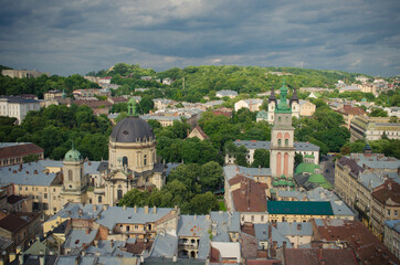 Fototapeta na wymiar panorama of lviv