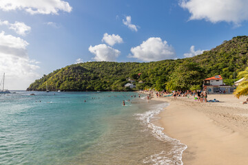 White sand beach in Anses d-Arlet, Martinique, France