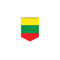 Lithuania flag vector. National Simple Lithuania flag