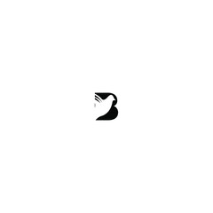 B Letter bird Logo Design Icon. Bird Letter Logo with Creative and modern concept premium initial
