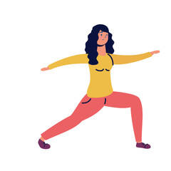 young woman female practicing exercise