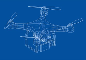 Drone concept. 3D illustration