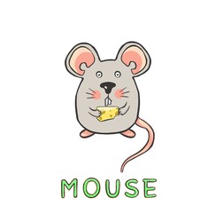 design Cute mouse. small icon for stock. Vector illustration