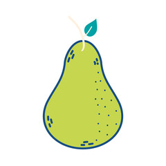 pear fresh fruit healthy icon