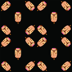 seamless background with funny faces