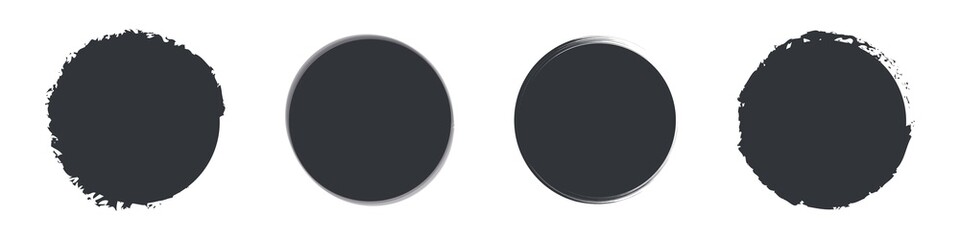 Grunge banner collection. Grounge round shapes big set. Vector illustration