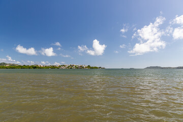 Muddy waters of bay in Robert, Martinique, France