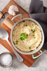 mashed cauliflower with butter. ketogenic paleo diet side dish
