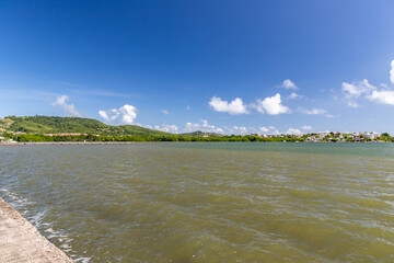 Muddy waters of bay in Robert, Martinique, France