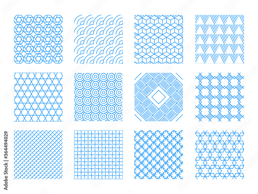 Poster geometric seamless background. frames borders pattern with geometrical abstract simple shapes vector
