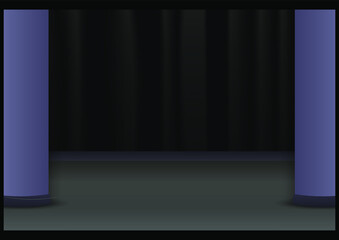 blue stage spotlight
