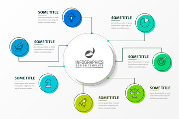 Fototapeta na wymiar Infographic design template. Creative concept with 7 steps