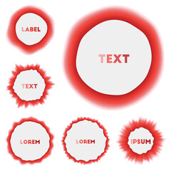 Collection of round shapes. Attractive circular backgrounds. Amazing vector illustration.