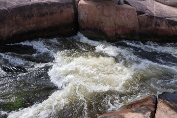 water flowing into the water