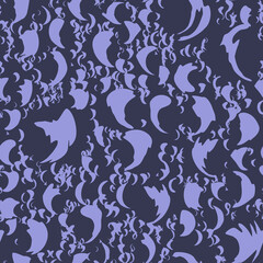 Lunar seamless pattern. Rural moon surface texture. Abstract confetti background.