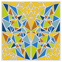 Fototapeta na wymiar Mosaic square vector illustration. Wings.